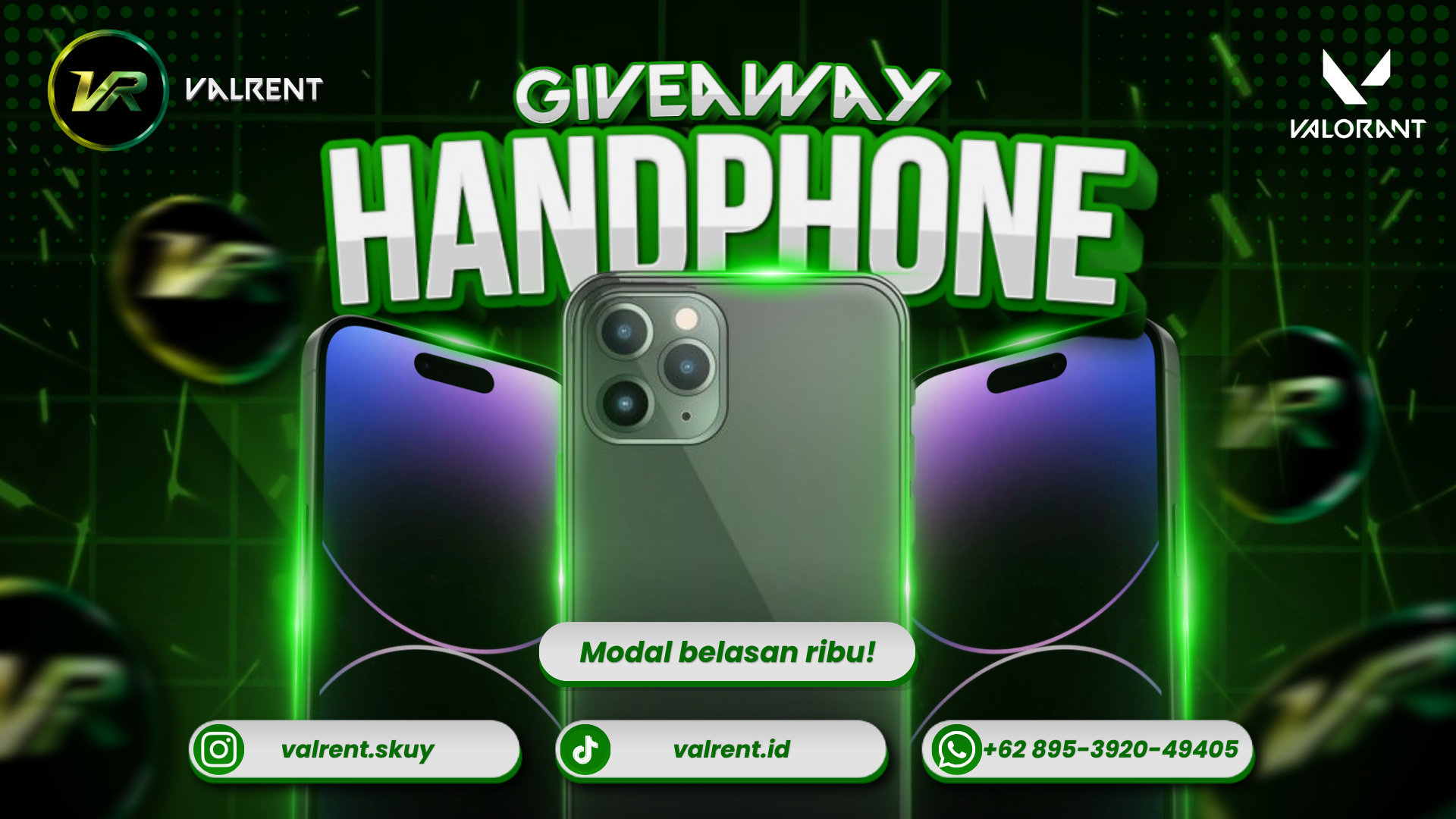 Event Giveaway Handphone Spesial VALRENT Indonesia untuk Member Setia